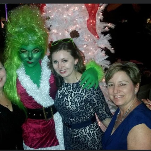 Eliza J Navy Lace Dress with open back - Size 4 - Picture 4 of 5